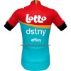 Set Fietsshirt + Korte Koersbroek 2023 Lotto Dstny Rood Geel Azuur